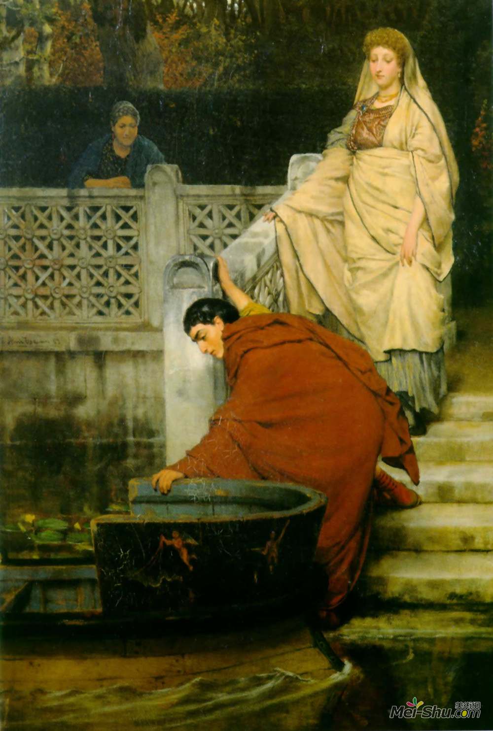 劳伦斯·阿尔玛-塔德玛(Sir Lawrence Alma-Tadema)高清作品《划船》