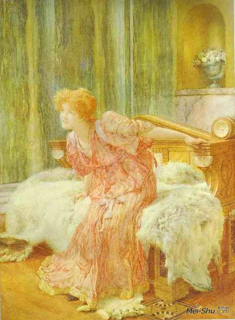 劳伦斯·阿尔玛-塔德玛(Sir Lawrence Alma-Tadema)高清作品《没有人问你，先生！她说》