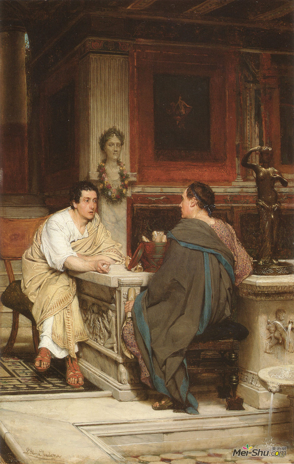 劳伦斯·阿尔玛-塔德玛(Sir Lawrence Alma-Tadema)高清作品《话语》