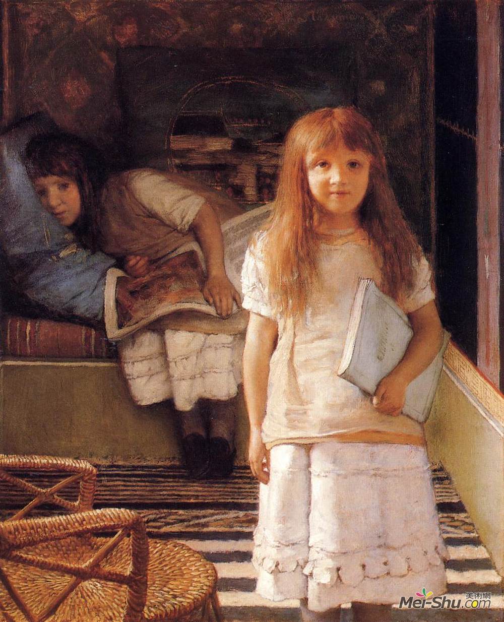 劳伦斯·阿尔玛-塔德玛(Sir Lawrence Alma-Tadema)高清作品《这是我们的角落》