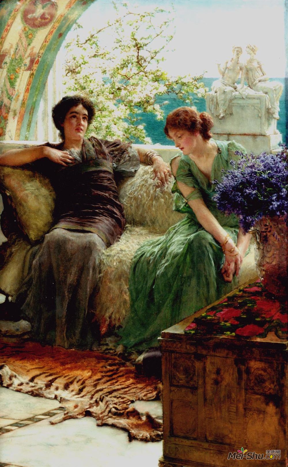 劳伦斯·阿尔玛-塔德玛(Sir Lawrence Alma-Tadema)高清作品《粗心的倾诉》