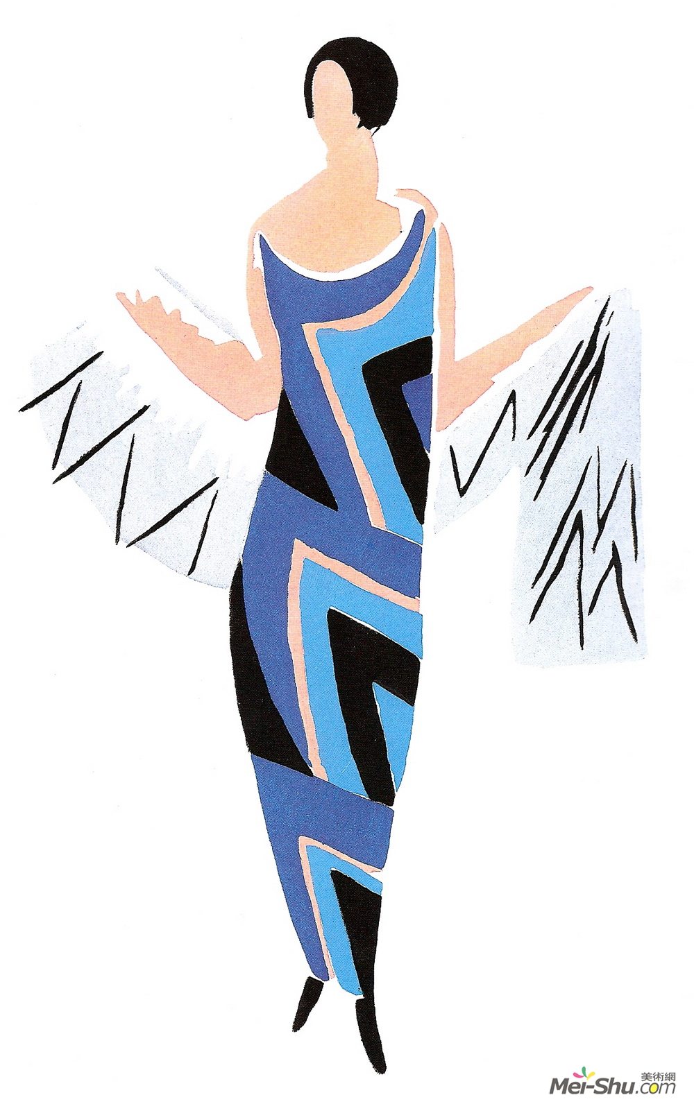 索妮娅·德劳内(Sonia Delaunay)高清作品《时装插图》
