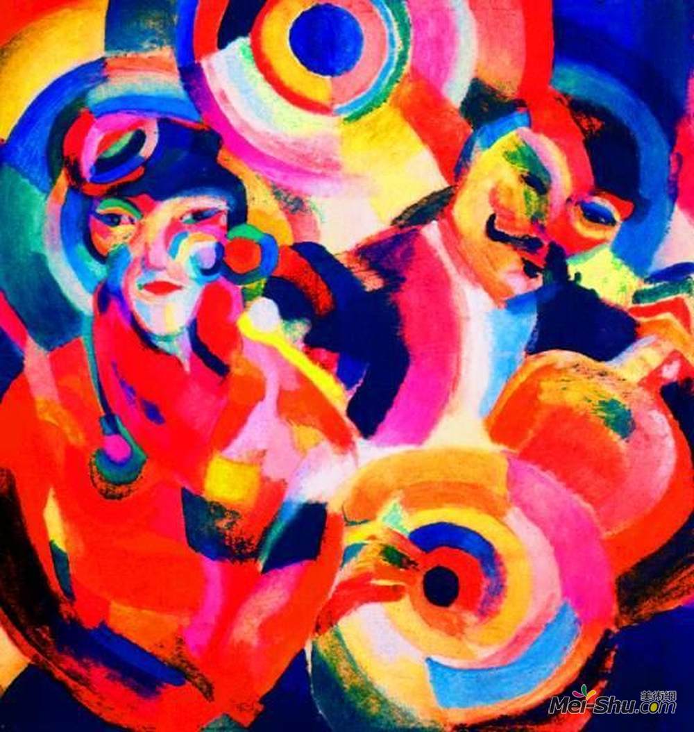 索妮娅·德劳内(Sonia Delaunay)高清作品《弗拉门戈歌手》