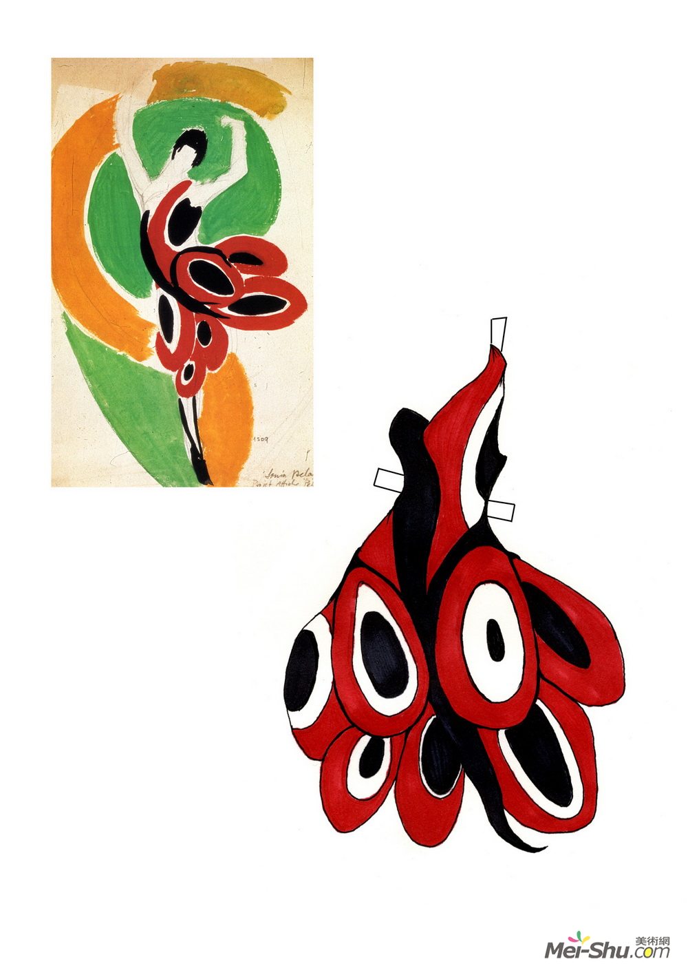 索妮娅·德劳内(Sonia Delaunay)高清作品《时装插图》