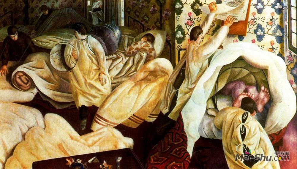 斯坦利·斯宾塞(Stanley Spencer)高清作品《冻伤病人》