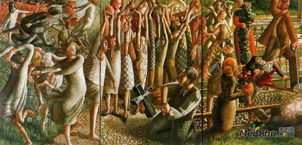 斯坦利·斯宾塞(Stanley Spencer)高清作品《复活》
