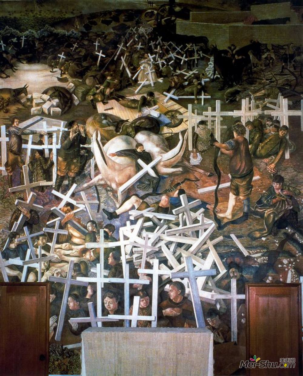 斯坦利·斯宾塞(stanley spencer)高清作品《士兵的复活》