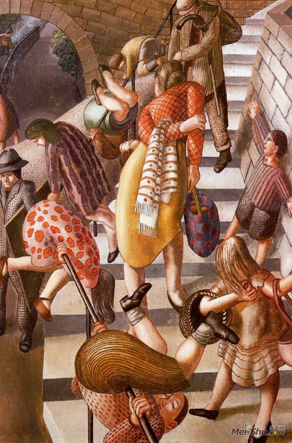 斯坦利·斯宾塞(Stanley Spencer)高清作品《格林，格拉斯哥港》