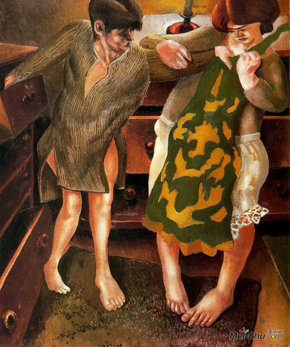 斯坦利·斯宾塞(Stanley Spencer)高清作品《选择衬裙》