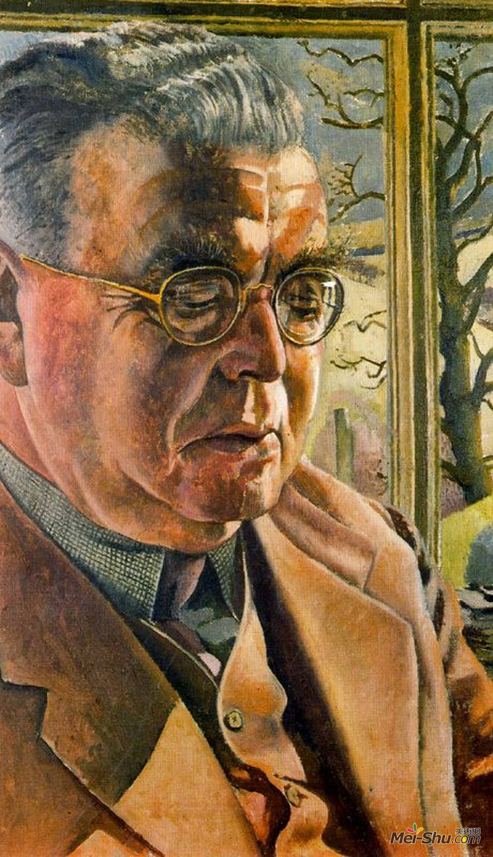 斯坦利·斯宾塞(Stanley Spencer)高清作品《Portrait of J. L. Behrend》