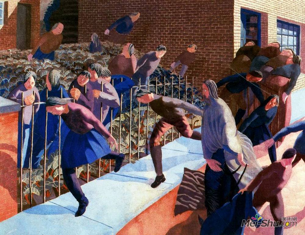 斯坦利·斯宾塞(Stanley Spencer)高清作品《基督进入耶路撒冷》