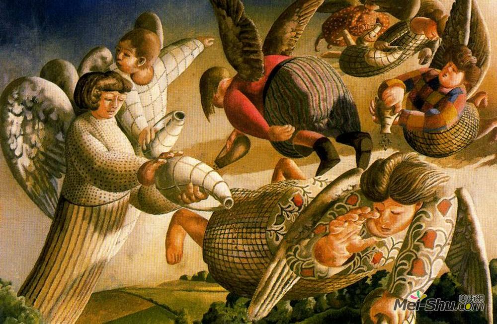 斯坦利·斯宾塞(Stanley Spencer)高清作品《天使启示录》