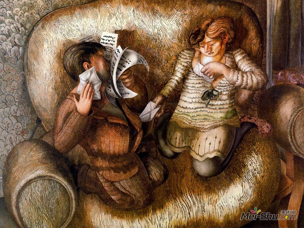 斯坦利·斯宾塞(Stanley Spencer)高清作品《情书》