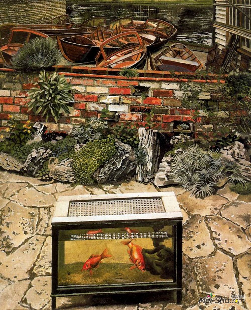 斯坦利·斯宾塞(Stanley Spencer)高清作品《造船厂的院子》
