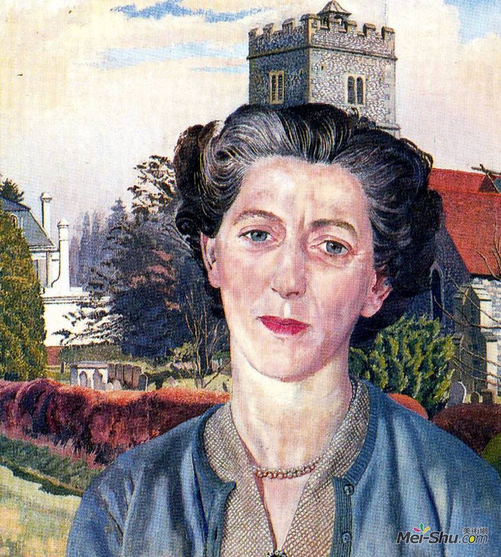 斯坦利·斯宾塞(Stanley Spencer)高清作品《Portrait of Rachel Westropp》