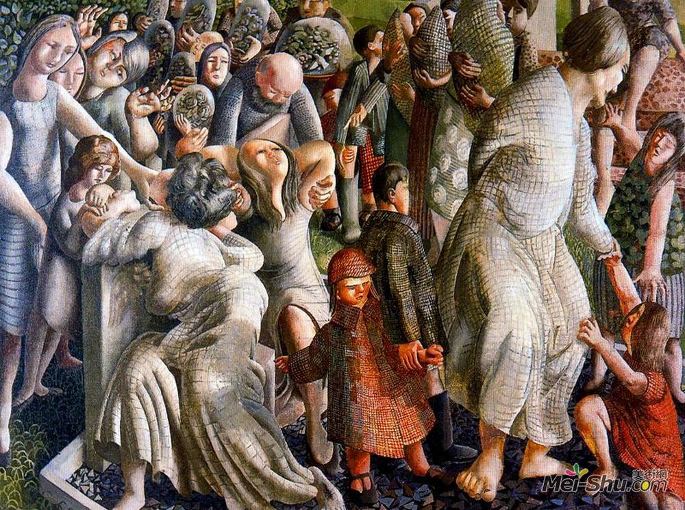 斯坦利·斯宾塞(Stanley Spencer)高清作品《复活：家庭的团聚》