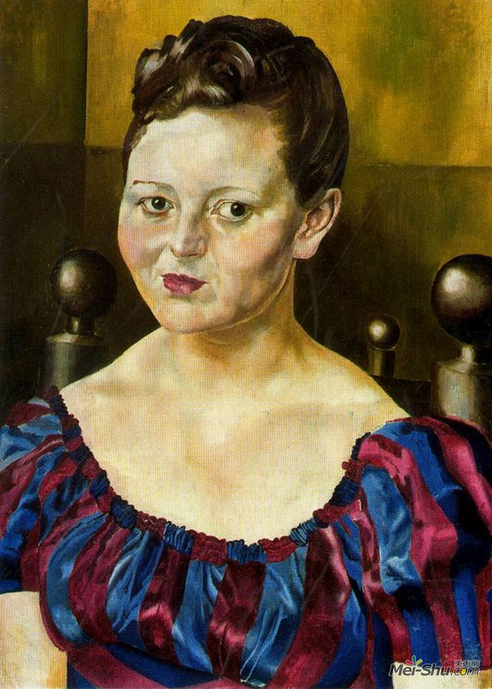 斯坦利·斯宾塞(Stanley Spencer)高清作品《Portrait of Miss Elizabeth Wimperis》