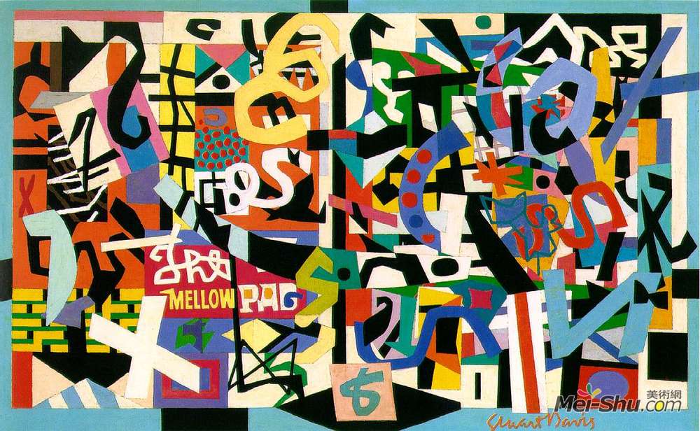 斯图尔特·戴维斯(Stuart Davis)高清作品《Mellow Pad》