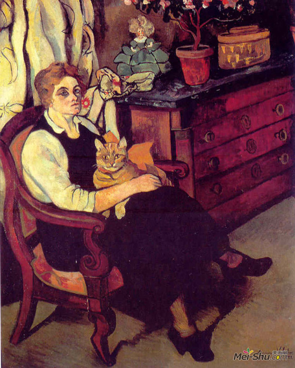 suzanne valadon苏珊娜·瓦拉东油画8604《莉莉沃尔顿小姐》苏珊娜