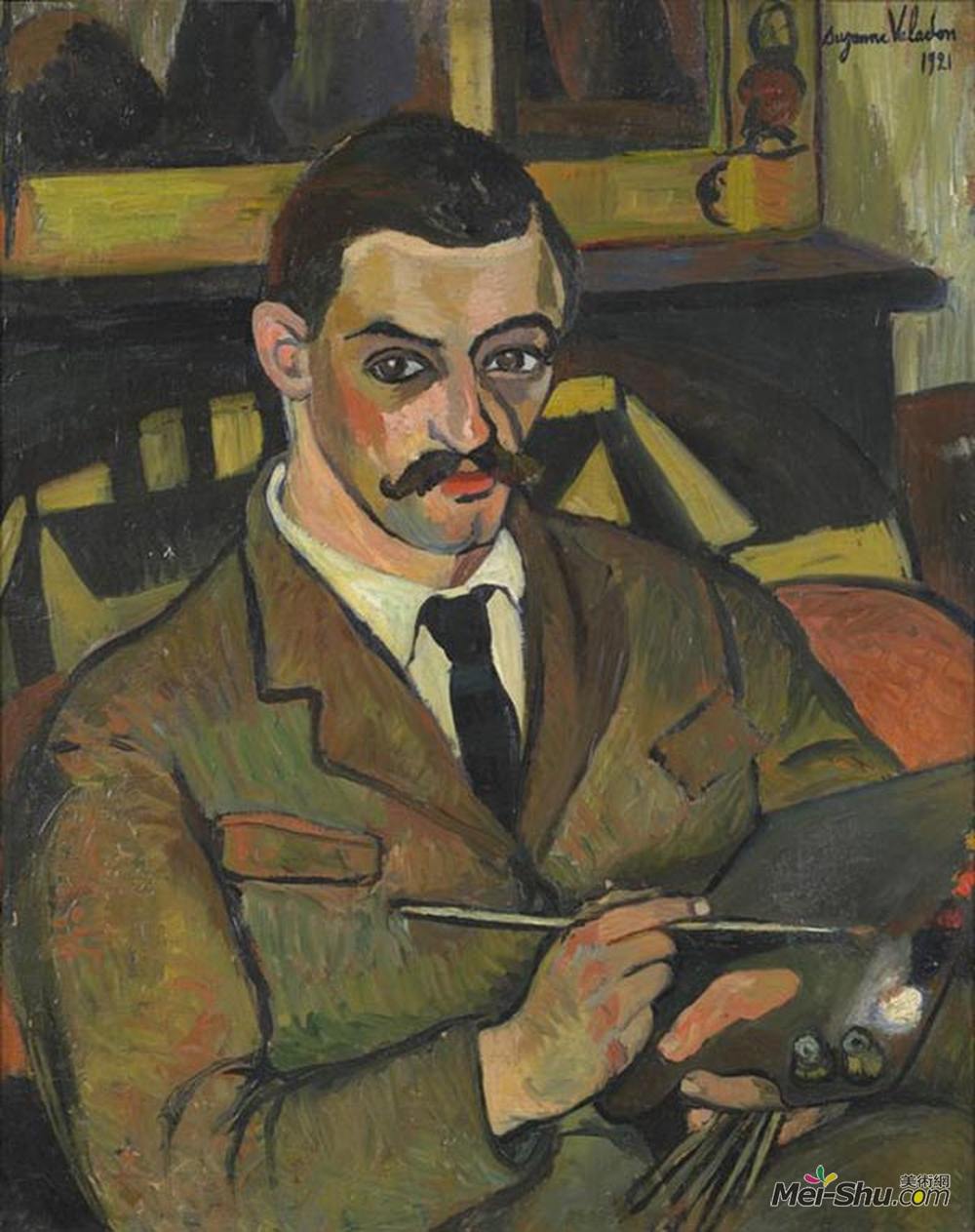 苏珊娜·瓦拉东(Suzanne Valadon)高清作品《莫里斯·郁特里罗画像》