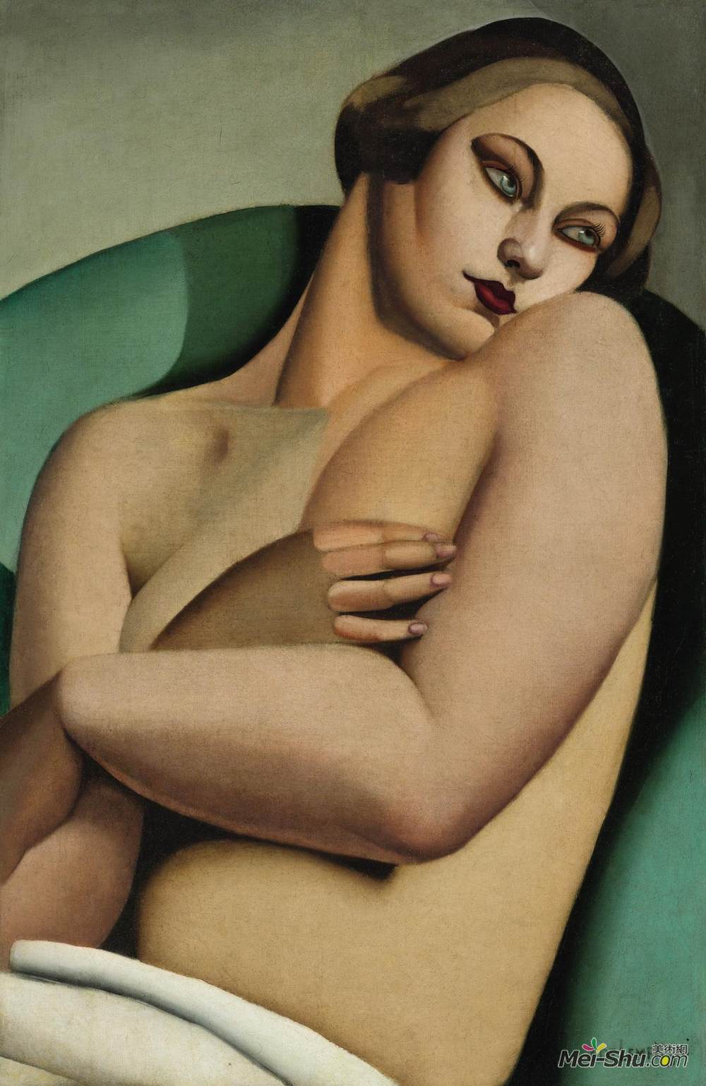 塔玛拉·德·蓝碧嘉(Tamara de Lempicka)高清作品《斜倚裸》