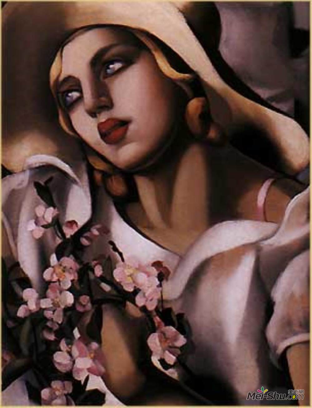 塔玛拉·德·蓝碧嘉(Tamara de Lempicka)高清作品《草帽》