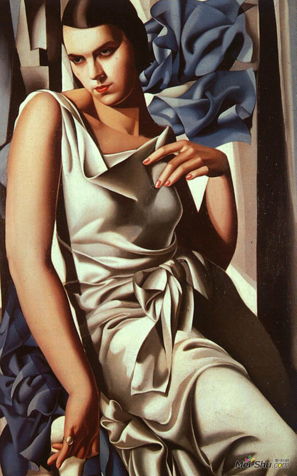 塔玛拉·德·蓝碧嘉(Tamara de Lempicka)高清作品《夫人的画像。》
