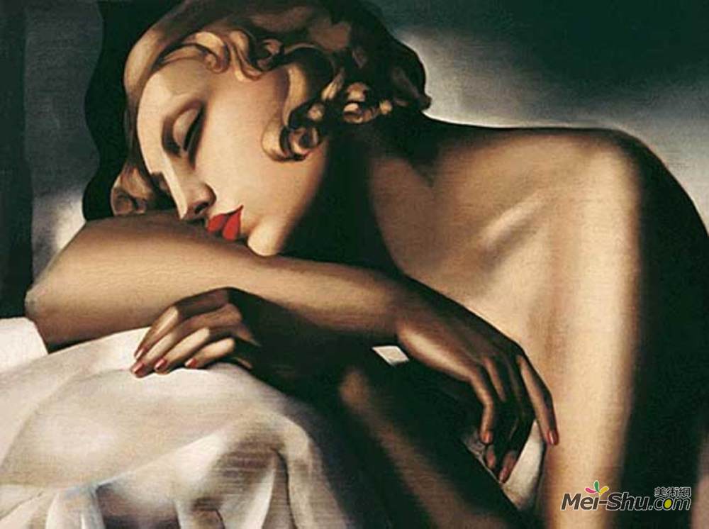 《沉睡者》塔玛拉·德·蓝碧嘉(tamara de lempicka)高清作品欣赏