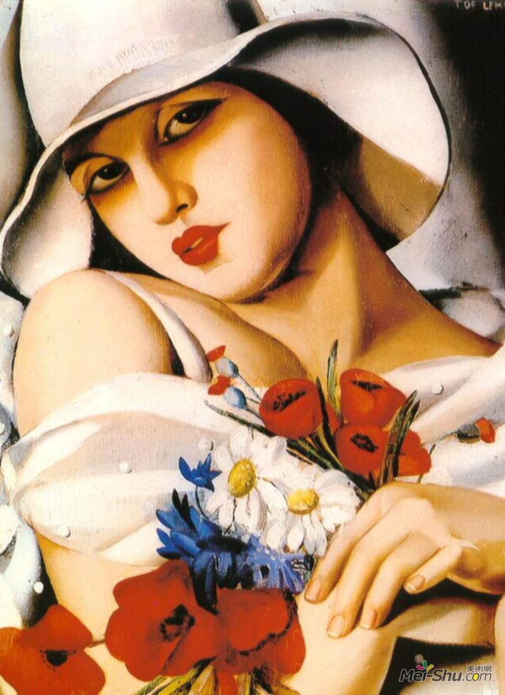 塔玛拉·德·蓝碧嘉(Tamara de Lempicka)高清作品《仲夏》