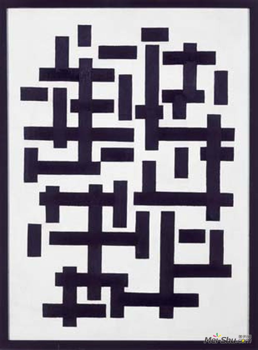 特奥·凡·杜斯伯格(Theo van Doesburg)高清作品《黑白组合》