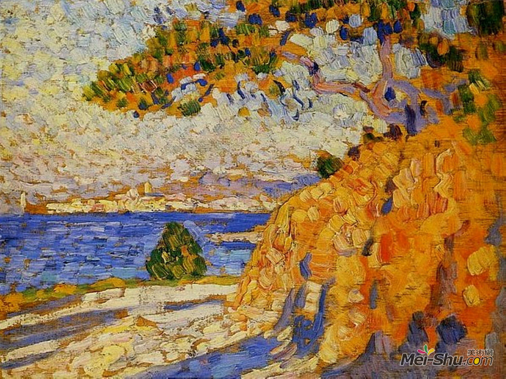 西奥·凡·莱西尔伯格(Theo van Rysselberghe)高清作品《米地景观》