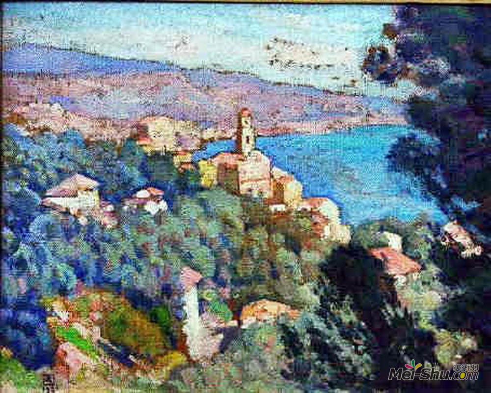 西奥·凡·莱西尔伯格(Theo van Rysselberghe)高清作品《格里马尔迪的莫图拉》