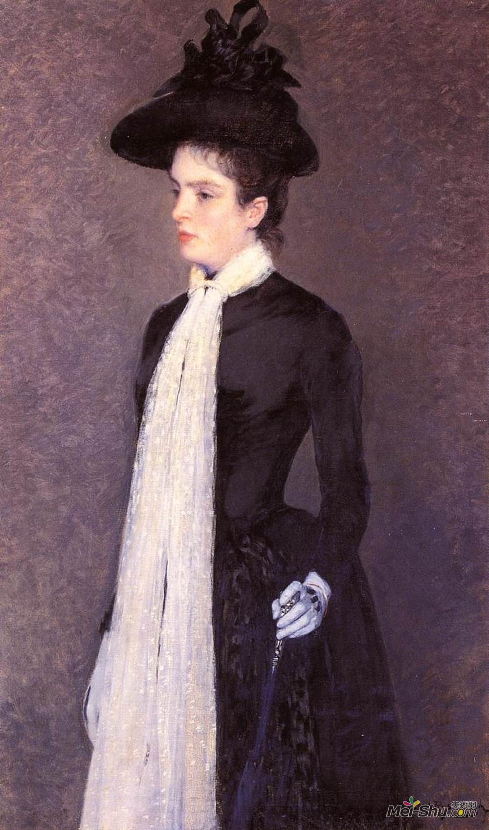 西奥·凡·莱西尔伯格(Theo van Rysselberghe)高清作品《布莱克的女性肖像》