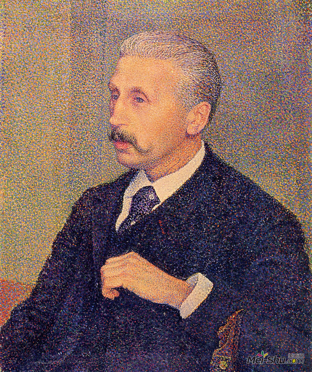 西奥·凡·莱西尔伯格(Theo van Rysselberghe)高清作品《画家叔叔的肖像》