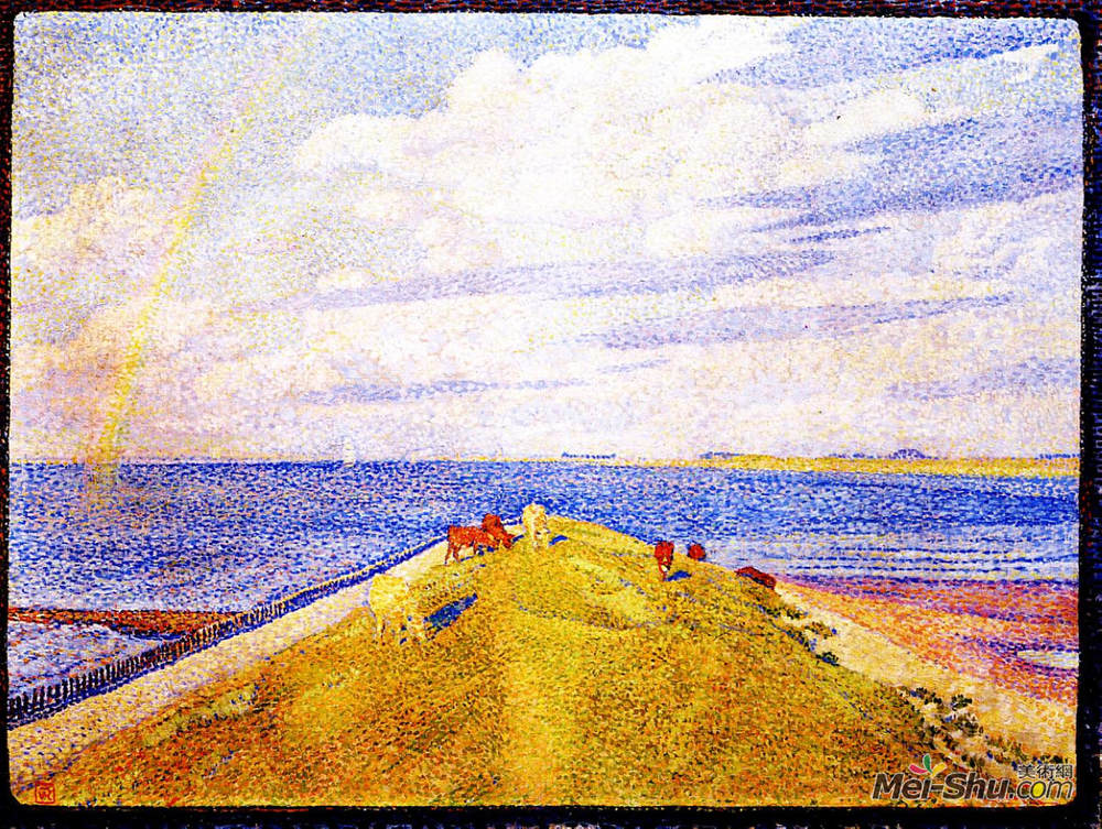 西奥·凡·莱西尔伯格(Theo van Rysselberghe)高清作品《彩虹》