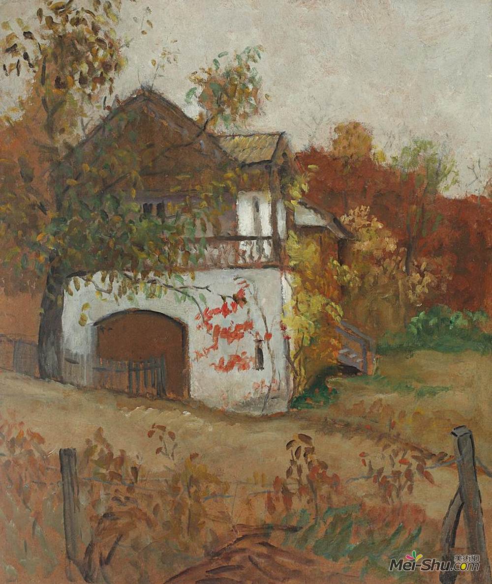 西奥多·帕拉迪(Theodor Pallady)高清作品《House from Oltenia》