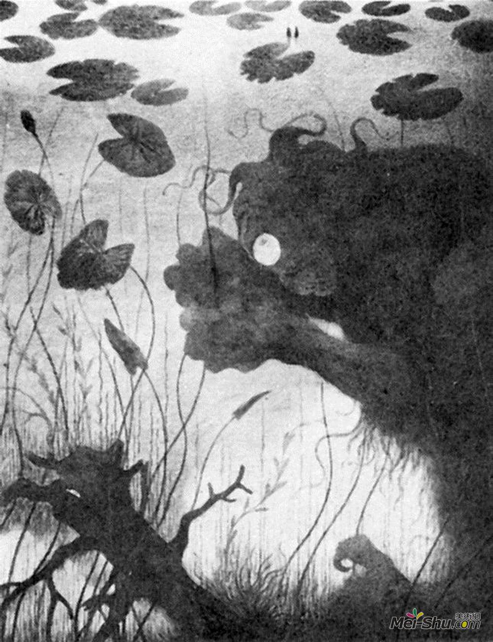 蒂奥多·吉特尔森(Theodor Severin Kittelsen)高清作品《诺肯肯斯克》