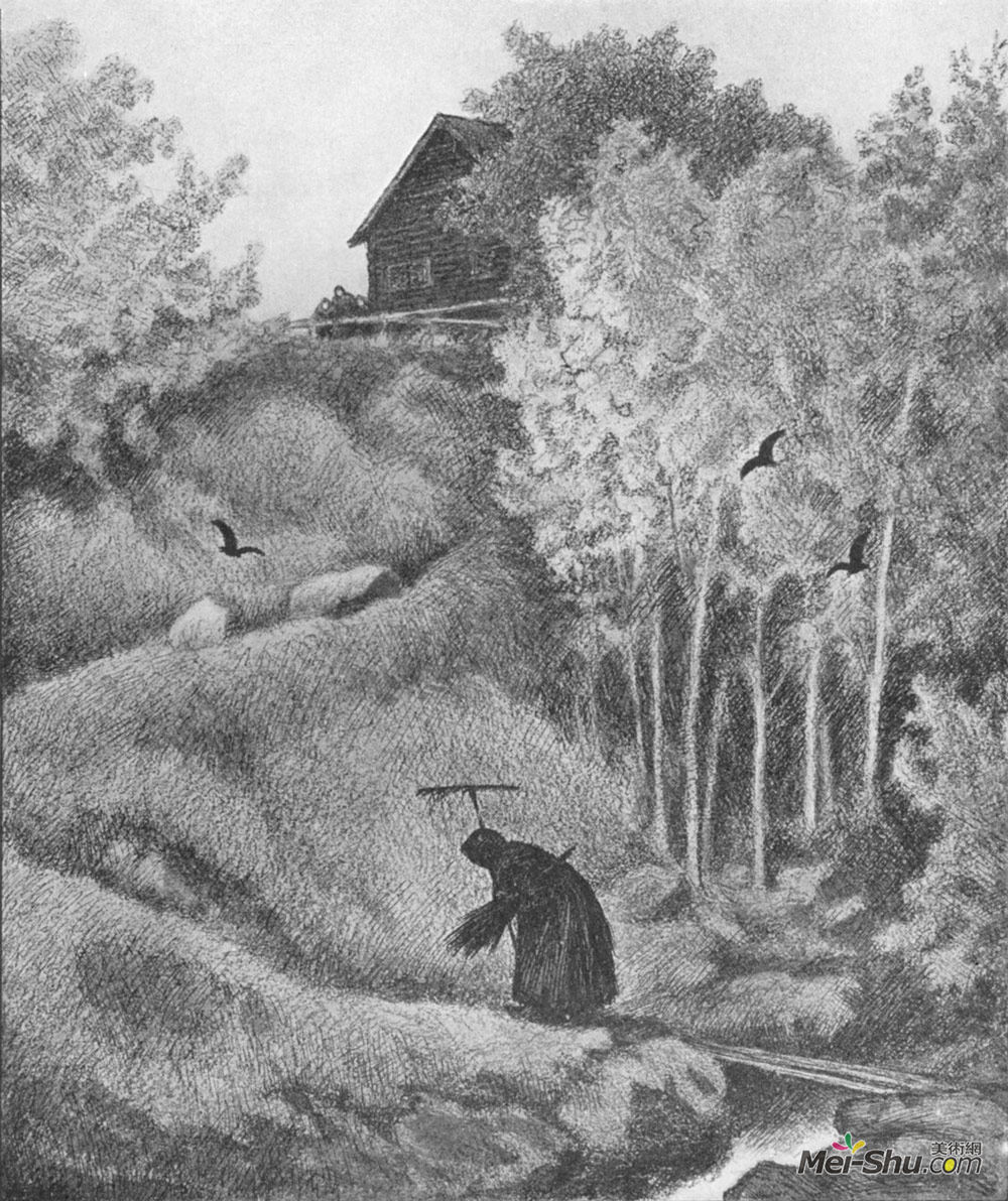 蒂奥多·吉特尔森(Theodor Severin Kittelsen)高清作品《母亲有一种爱》