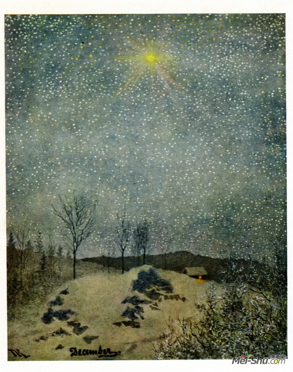 蒂奥多·吉特尔森(Theodor Severin Kittelsen)高清作品《十二月》