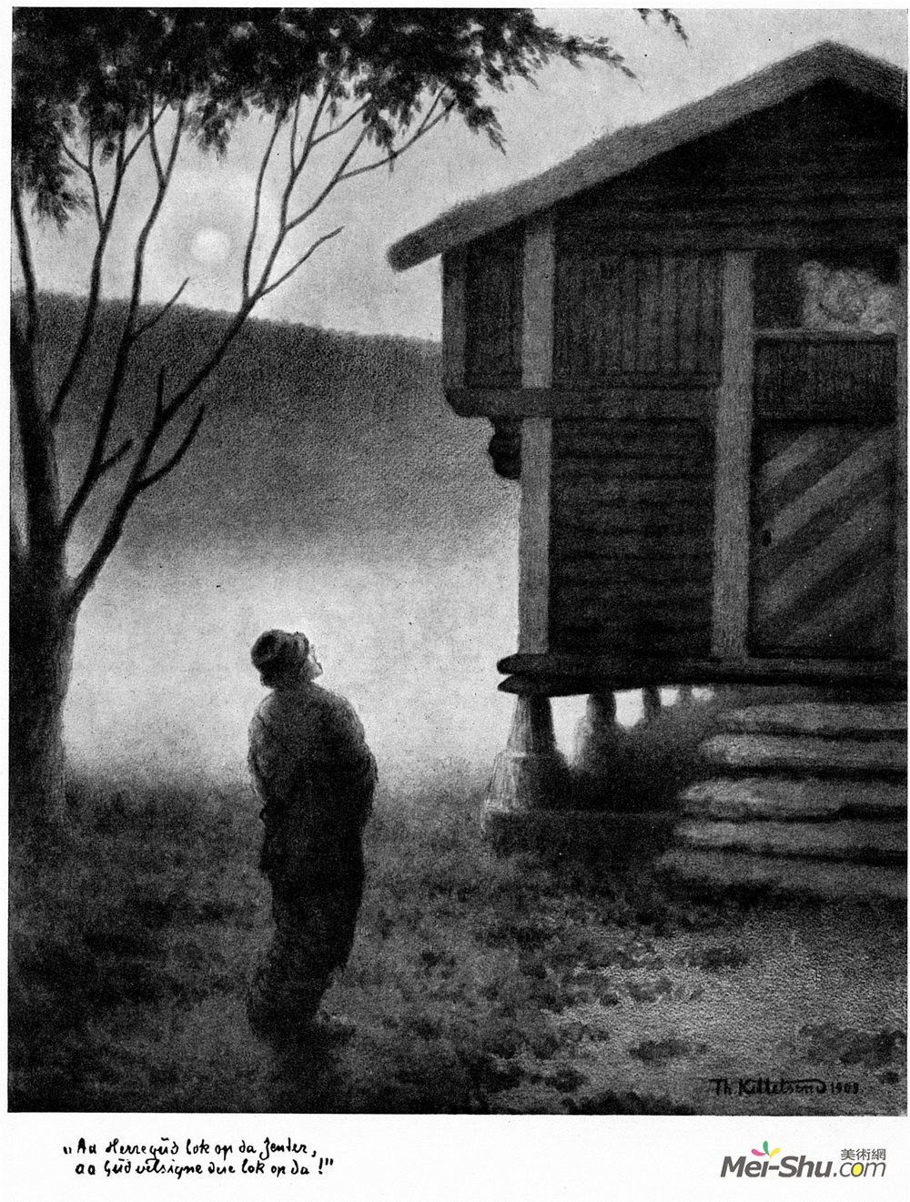 蒂奥多·吉特尔森(Theodor Severin Kittelsen)高清作品《Aa Herregud Lok Op Da Jenter 01》