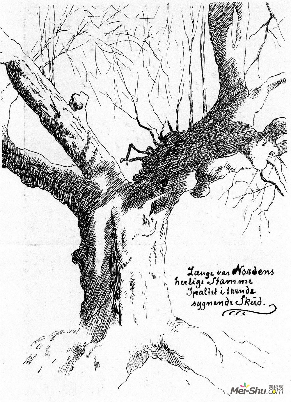 蒂奥多·吉特尔森(Theodor Severin Kittelsen)高清作品《长的是光荣的北方部落》
