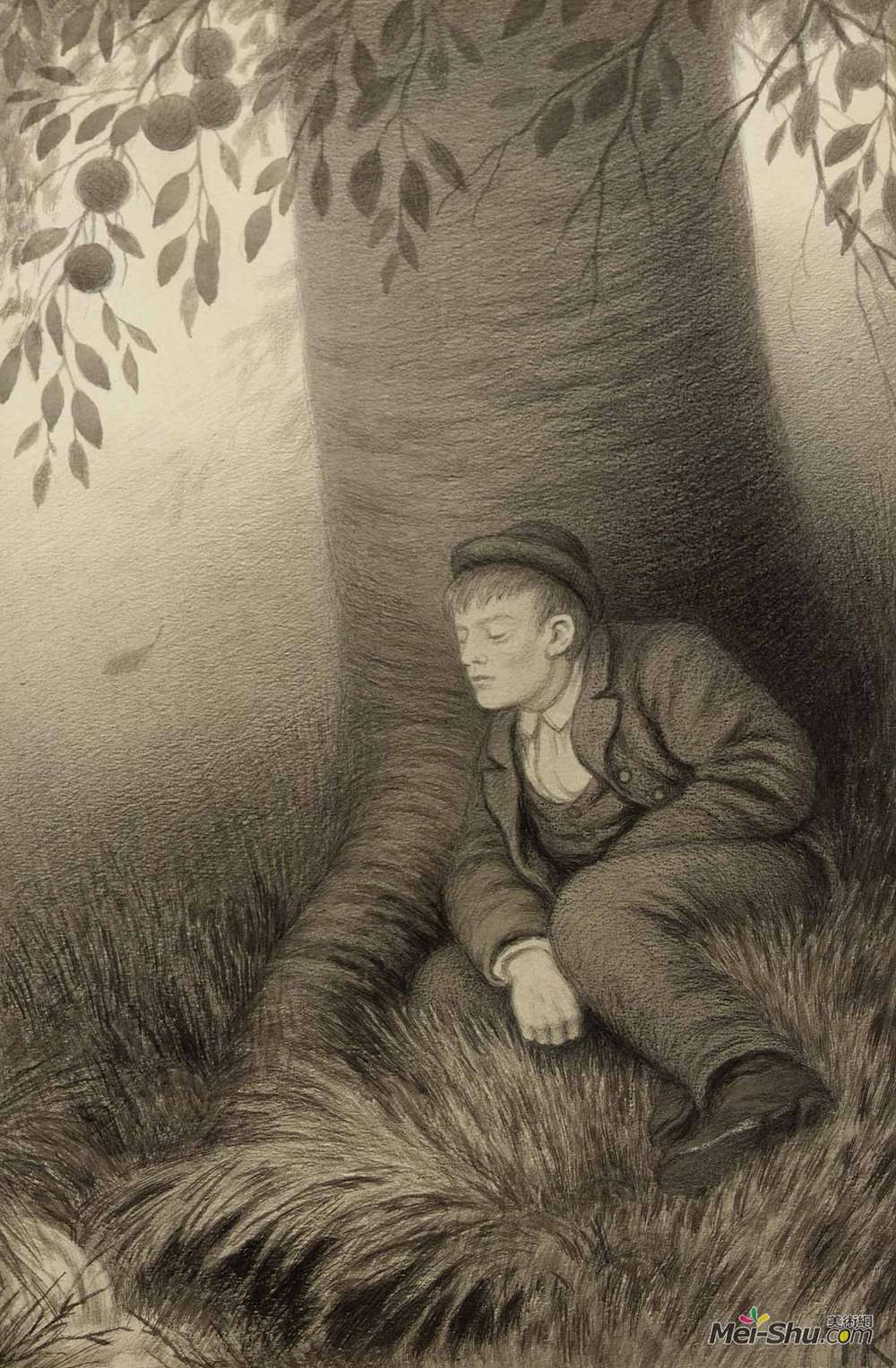 蒂奥多·吉特尔森(Theodor Severin Kittelsen)高清作品《Krambugutten Med Gammelostlasten》