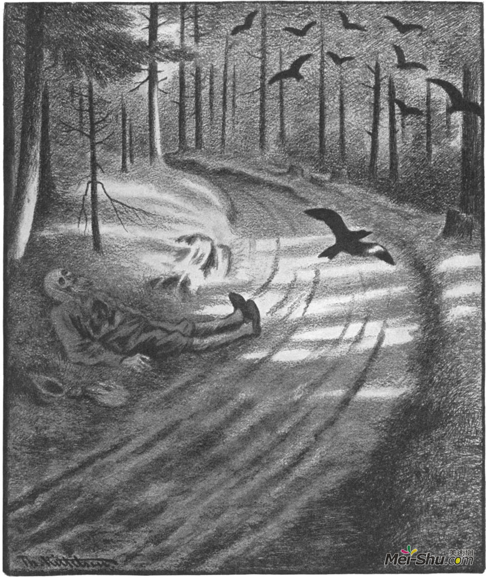 蒂奥多·吉特尔森(Theodor Severin Kittelsen)高清作品《穷人》