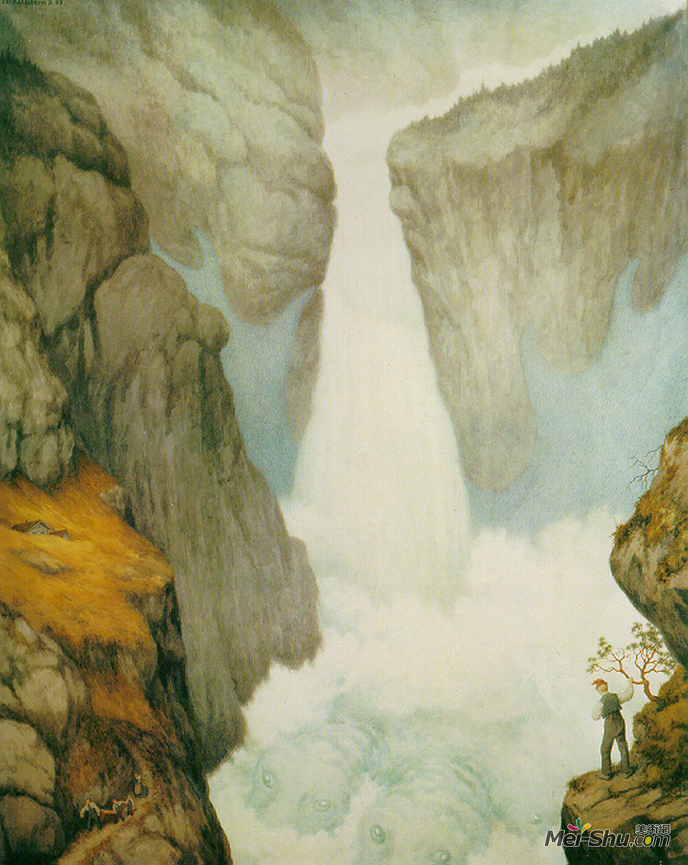 蒂奥多·吉特尔森(Theodor Severin Kittelsen)高清作品《Sam Eyde Foran Svelgfoss》