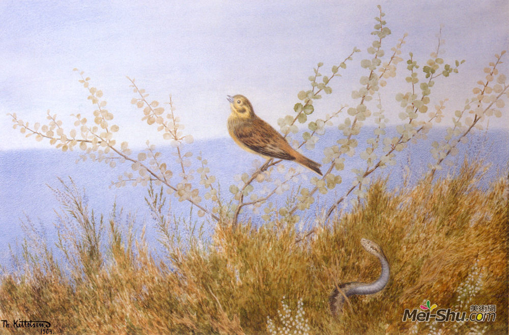 蒂奥多·吉特尔森(Theodor Severin Kittelsen)高清作品《卧下冒口》