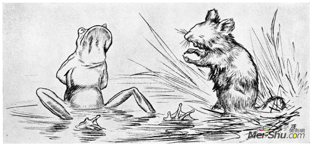 蒂奥多·吉特尔森(Theodor Severin Kittelsen)高清作品《青蛙与小鼠之间的战争03》