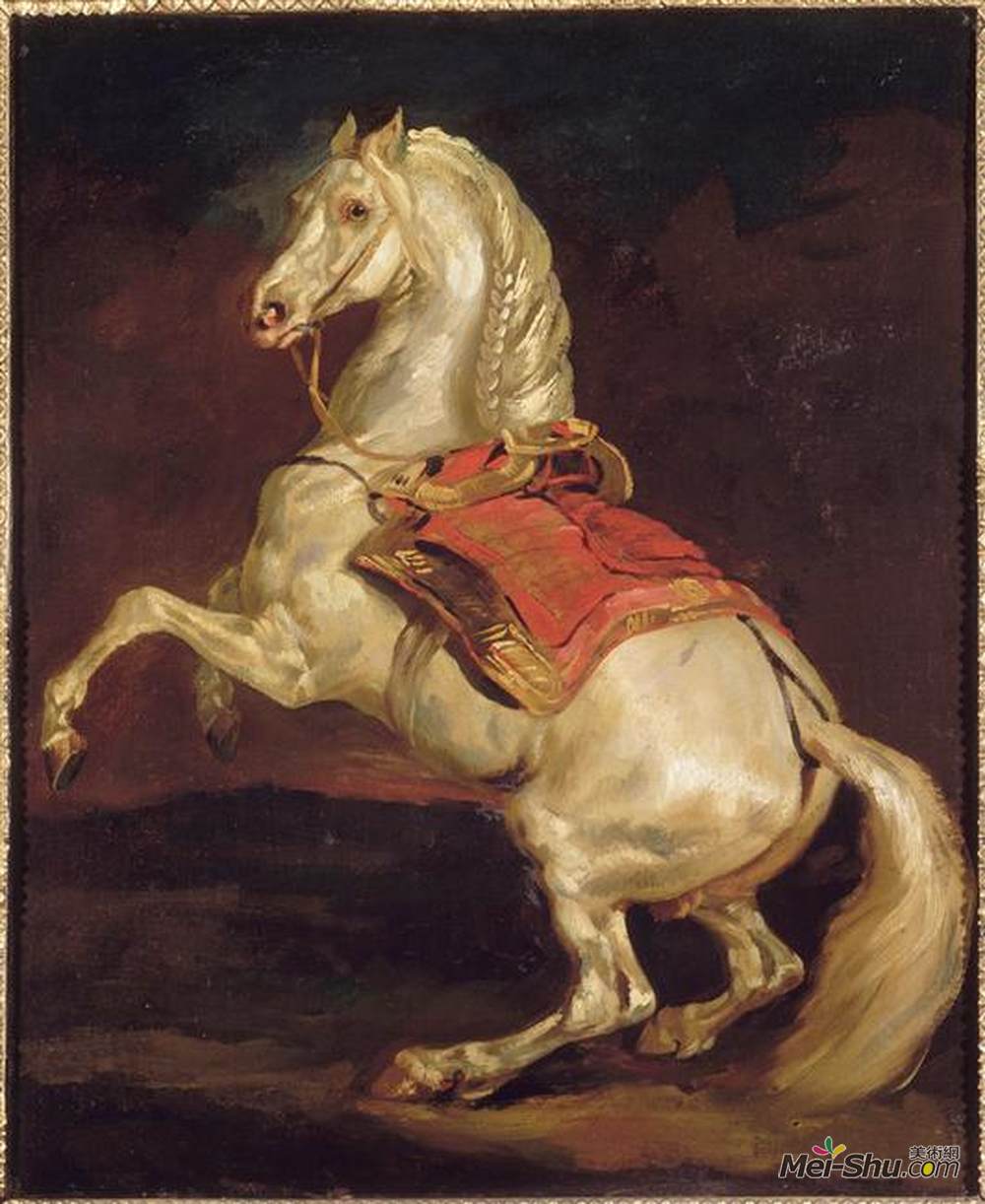 泰奥多尔·席里柯(Theodore Gericault)高清作品《拿破仑的种马，塔梅兰》