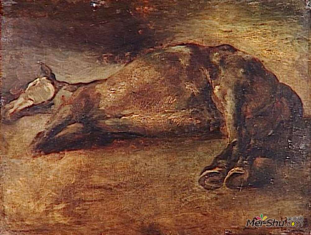 泰奥多尔·席里柯(Theodore Gericault)高清作品《死马研究》