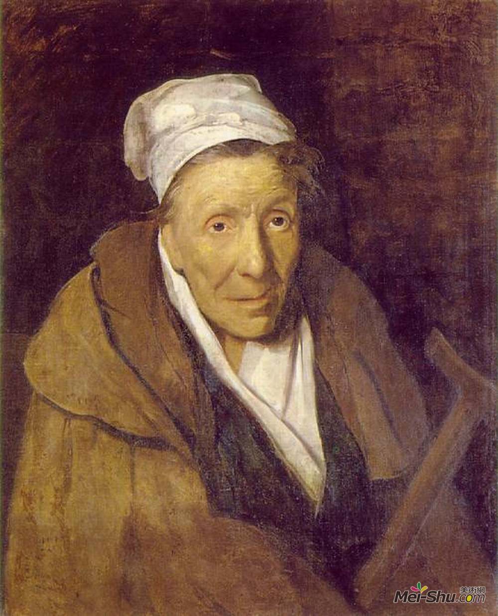 泰奥多尔·席里柯(Theodore Gericault)高清作品《有赌博狂的女人》