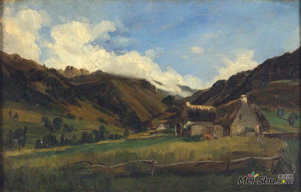 西奥多·卢索(Theodore Rousseau)高清作品《奥弗涅山地景观》